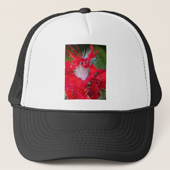 Casquette Art Pétale Rouge (Devant)