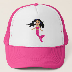 Casquette Art rose de fille de sirène