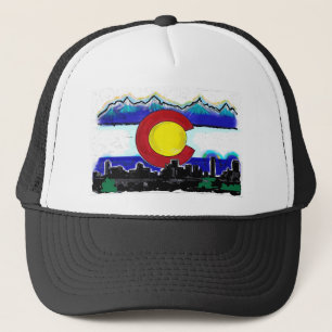 Casquette artistique de deco d'horizon de Denver