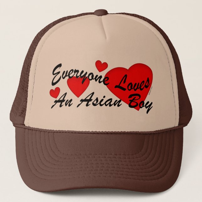 Casquette asiatique de garçon d'amours (Devant)