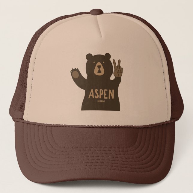 Casquette Aspen Colorado Ours de paix (Devant)