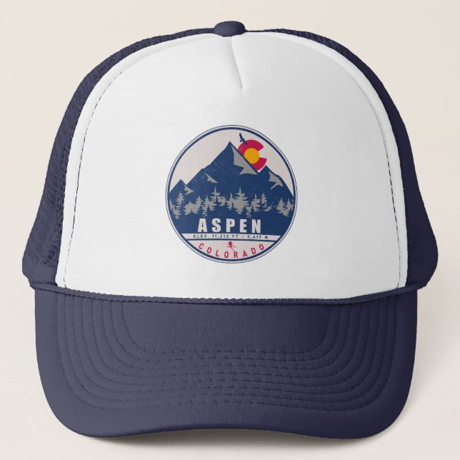 Casquette Aspen Colorado Retro Sunset Souvenirs 80s (Devant)