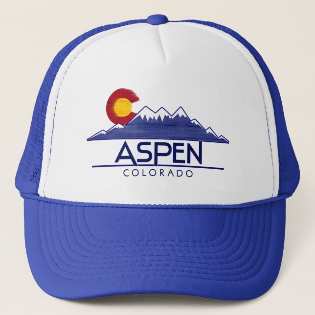 Casquette Aspen Colorado wood mountains hat (Devant)