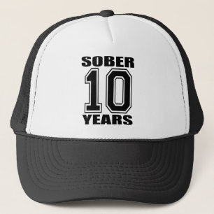 Casquette Assagissez 10 ans de noir sur le blanc