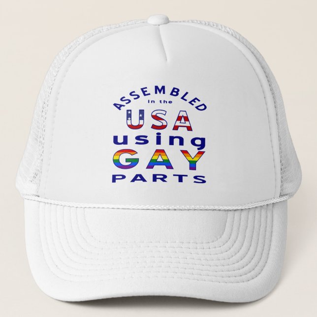 Casquette Assemblé aux États-Unis à l'aide de pièces gays (Devant)