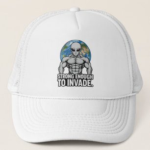 Casquette Assez Fort pour Envahir — Extraterrestre Gris Musc