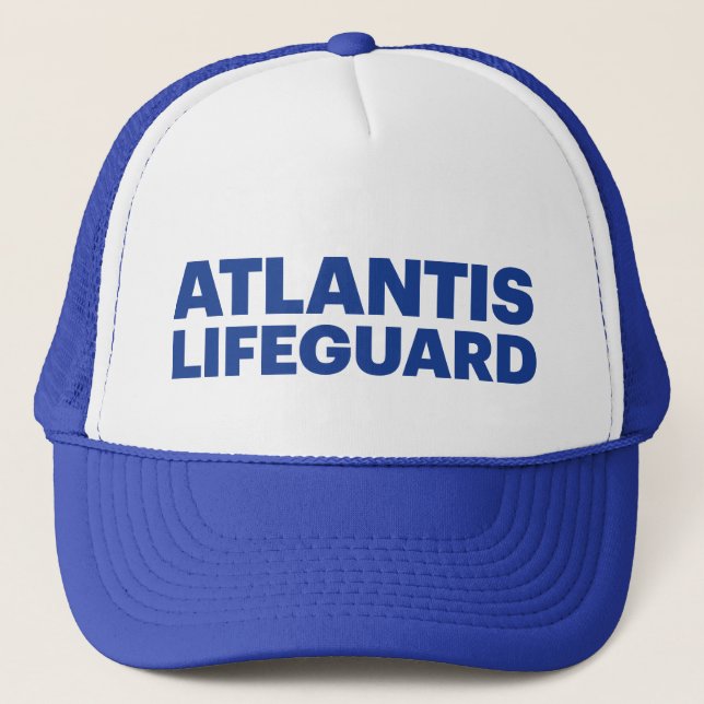 Casquette ATLANTIS LIFEGUARD slogan amusant camionneur chape (Devant)