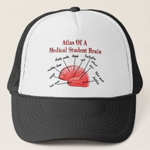 Casquette Atlas de cerveau d'étudiant en médecine