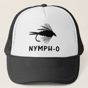 Casquette Attrait drôle de pêche de mouche de Nymphe-o