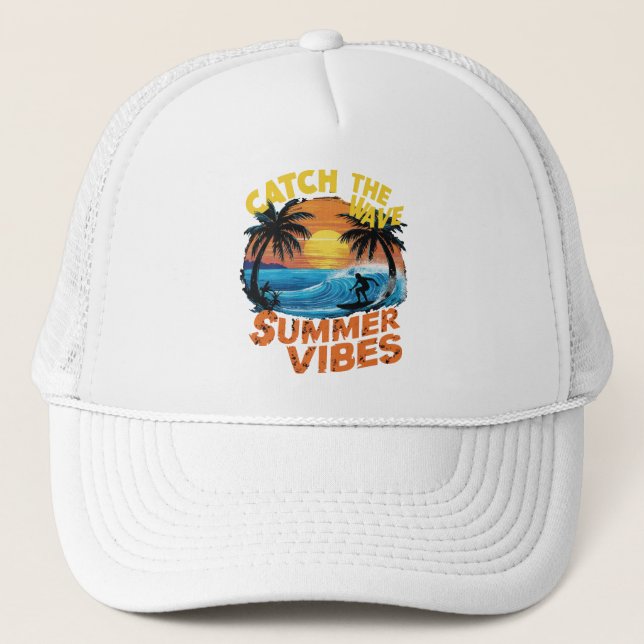 Casquette attraper les vagues Vibes d'été (Devant)