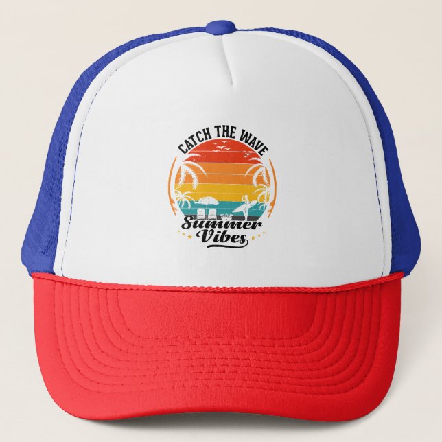 Casquette Attrapez la vague d'effervescence estivale (Devant)