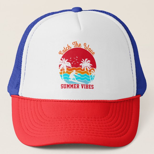 Casquette Attrapez la vague d'été (Devant)