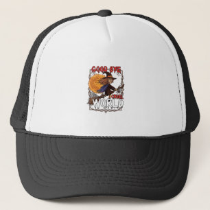 Casquette Au revoir monde cruel sorcière Halloween pleine lu