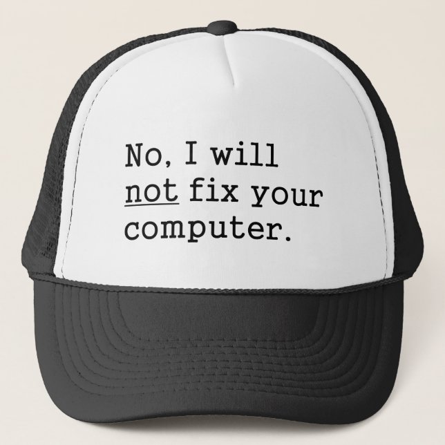 Casquette Aucun je aucune difficulté votre cadeau nerd de (Devant)