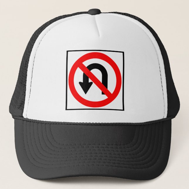 Casquette Aucun signe de route de demi-tour (Devant)