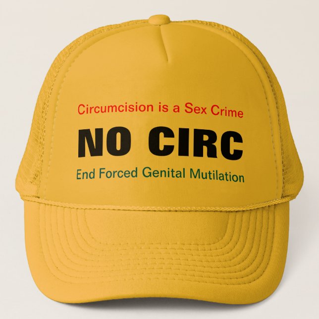 Casquette AUCUNE circoncision de CIRC NOCIRC n'est un (Devant)
