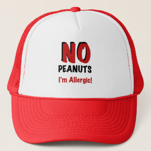 Casquette AUCUNES arachides je suis allergique