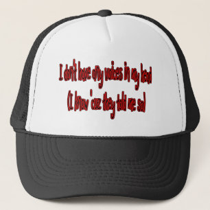 Casquette aucunes voix dans ma tête drôle