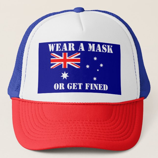 CASQUETTE AUSSIE PORTE UNE RÈGLE MASQUE (Devant)