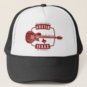 Casquette Austin Texas Live Music Guitare