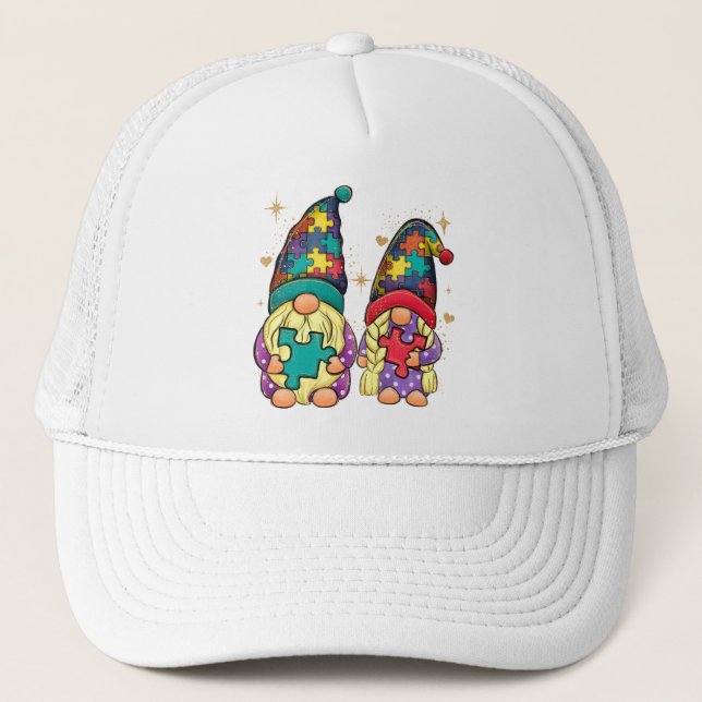 Casquette Autisme couple Gnome (Devant)