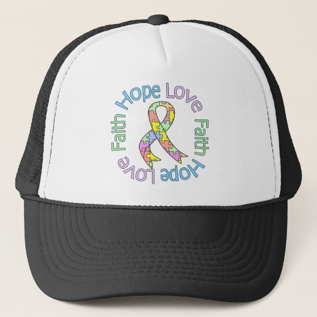 Casquette Autisme Espère Aimer La Foi (Devant)