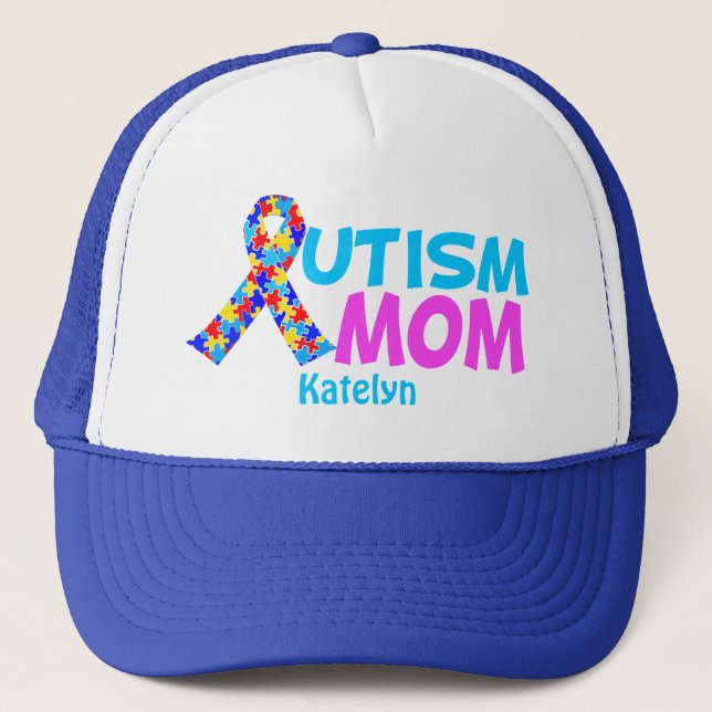 Casquette Autisme Maman mignonne Cadeau personnalisé Fête de (Devant)