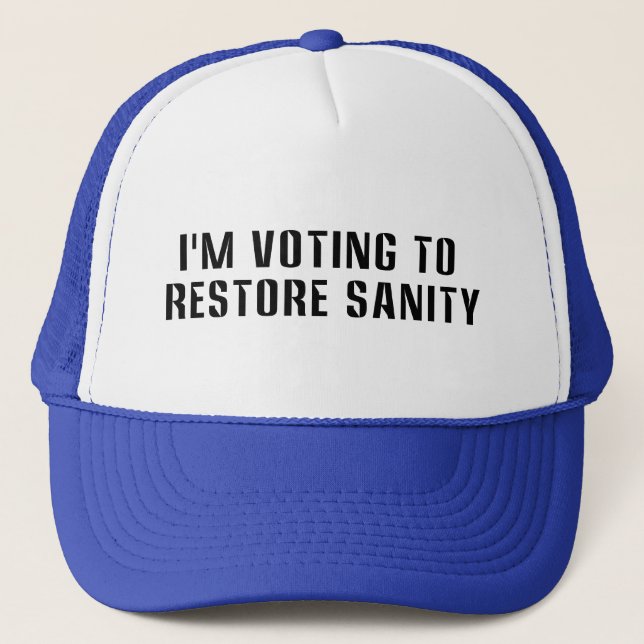 Casquette Autocollant de taille pour bumper pour voter pour  (Devant)