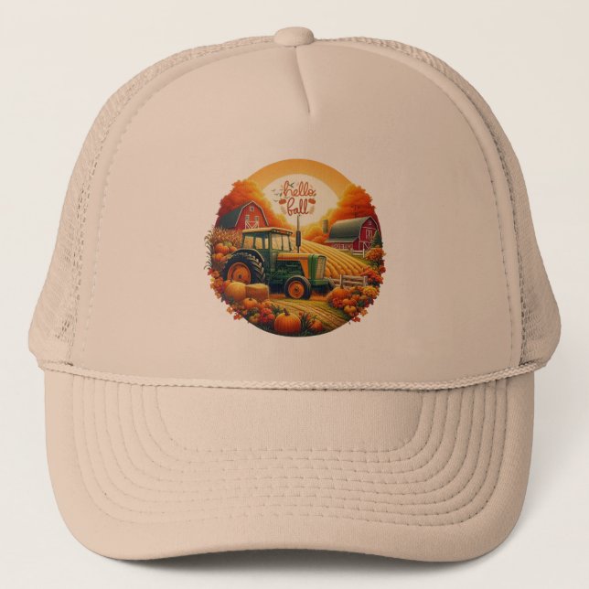 Casquette Automne rustique/vintage sur la ferme (Devant)