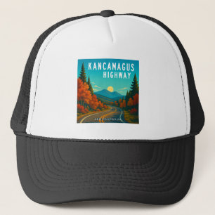 Casquette Autoroute Kancamagus New Hampshire coucher de sole