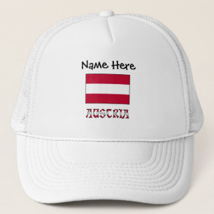 Casquette Autriche et Drapeau Autrichien Personnalisé Casque
