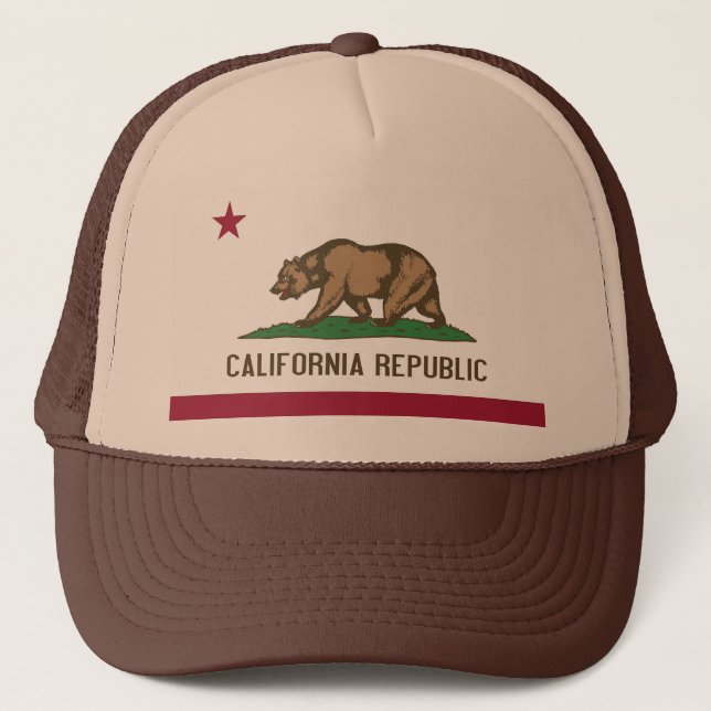 Casquette avec Drapeau de Californie - Etats-Unis (Devant)