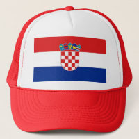 Casquette avec drapeau de Croatie