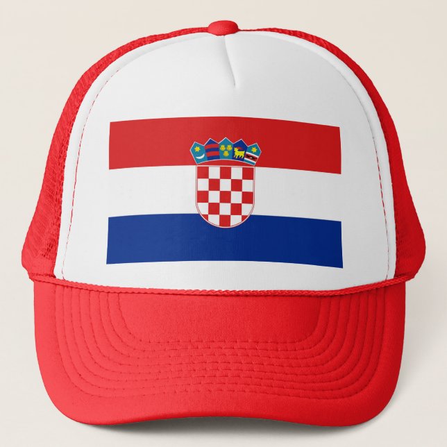 Casquette avec drapeau de Croatie (Devant)