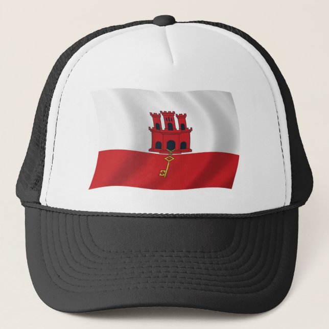 Casquette avec drapeau de Gibraltar (Devant)