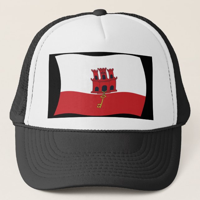 Casquette avec drapeau de Gibraltar (Devant)