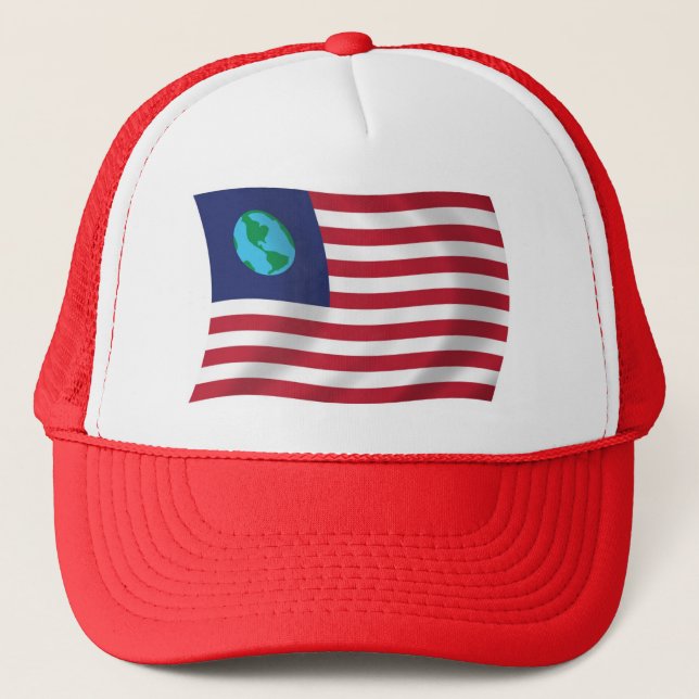 Casquette avec drapeau des États-Unis de la Terre (Devant)