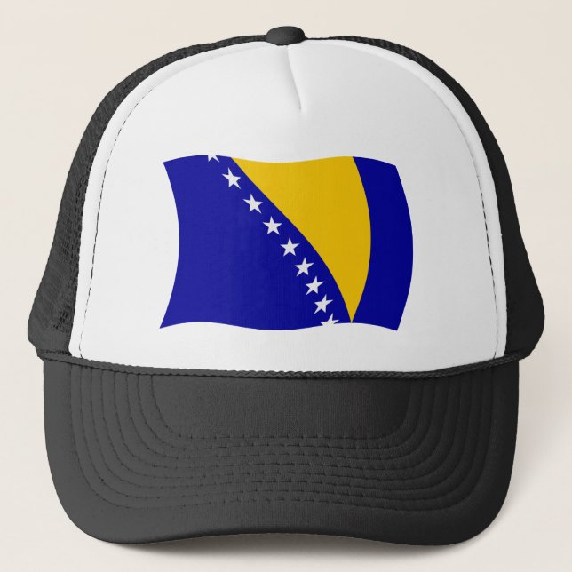Casquette avec le drapeau de la Bosnie-Herzégovine (Devant)