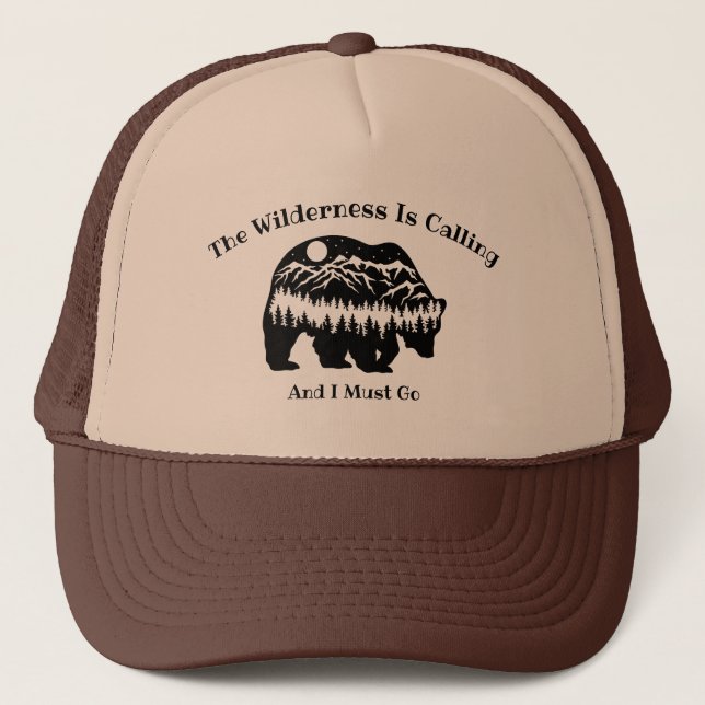 Casquette Aventure de camping et de randonnée en pleine natu (Devant)