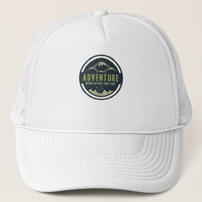 Casquette Aventure Débutez devant votre tente (Devant)