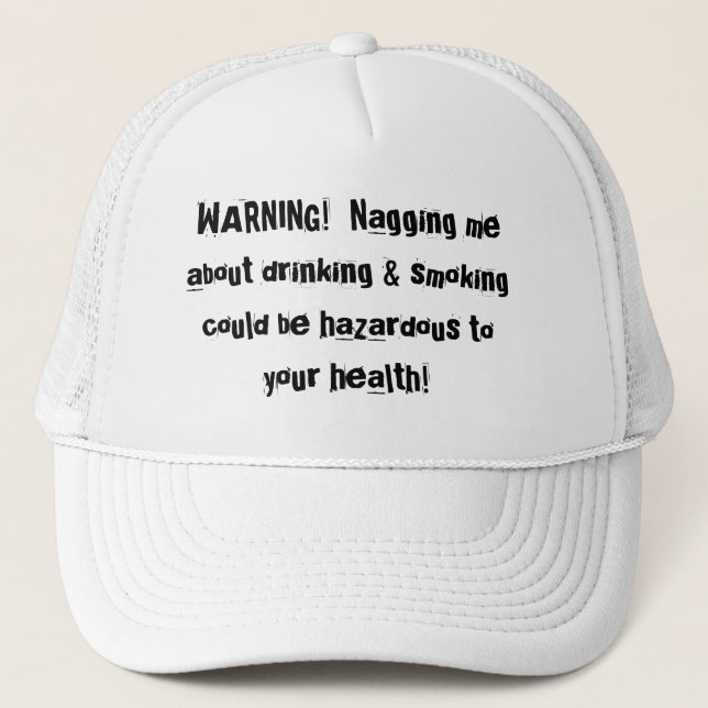 CASQUETTE AVERTISSEMENT ! (Devant)