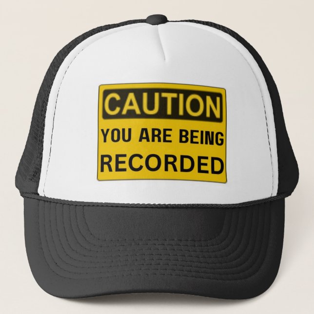 Casquette Avertissement Enregistré (Devant)