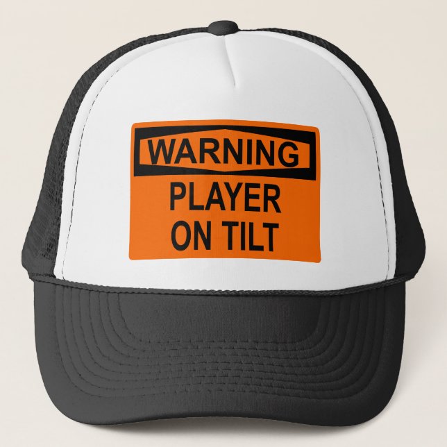 Casquette Avertissement : Joueur sur l'inclinaison (Devant)