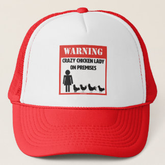 Casquette Avertissement : Madame folle Trucker Hat de poulet