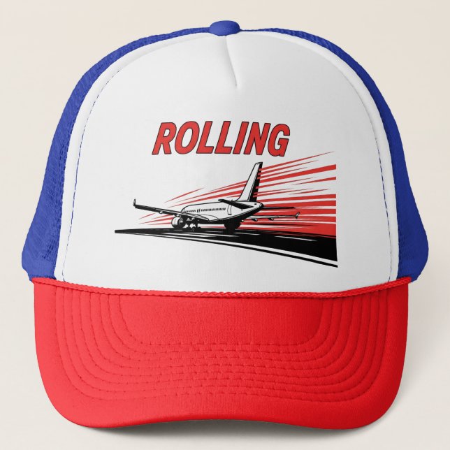 Casquette Aviation Avion en Roulement (Devant)