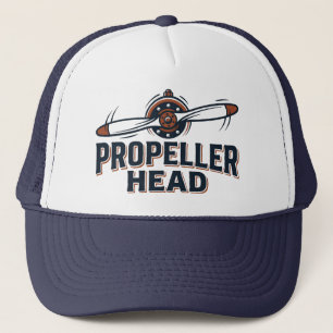 Casquette Aviation Tête d'Hélice Vintage