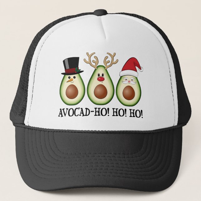 Casquette Avocado de Noël Frosty, Rudolph et Père Noël (Devant)