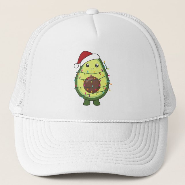 Casquette Avocado illuminations de Noël Drôle Avocados (Devant)
