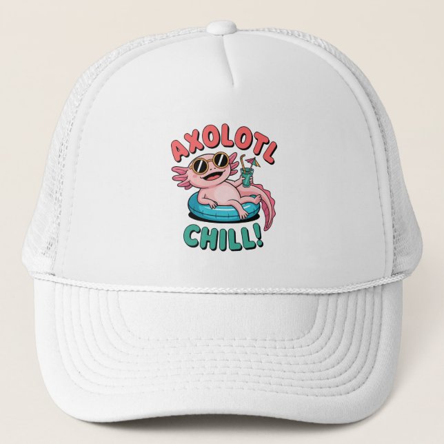 Casquette Axolotl Chill ! – Axolotl d'été cool (Devant)