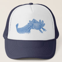 Axolotl Trucker Hat - BLUE
